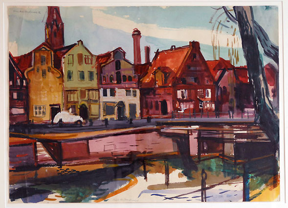 Lneburg; Gouache 1951; 49 x 63 cm